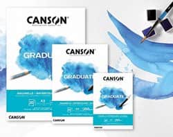 בלוק אקוורל 250 גרם חברת CANSON בגודל A4