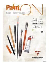 בלוק נייר מיקס מדיה 250גרם A4 CLAIREFONTAINE MIX MEDIA MULTI