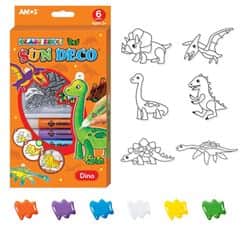 sun deco glass deco- צביעת תליונים עם צבעי חלון- דגם דינוזאורים