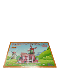 ערכת יצירה לילדים הרכבה מעץ תלת מימד- דגם בית 3D