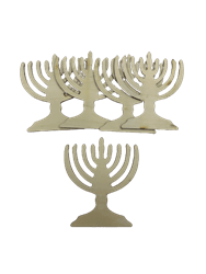 5 חנוכיות מעץ יצירה וקישוט 12X10