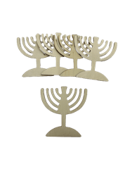 5 חנוכיות מעץ יצירה וקישוט 11X9