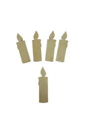5 כדים מעץ יצירה וקישוט 8X2