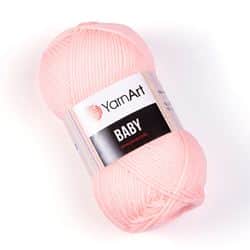 YARNART-BABY- צמר לתינוקות בייבי-במבצע-אפרסק בהיר 204