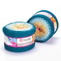 צמר לסריגה קייק מתחלף 55% כותנה-YARNART-FLOWERS- צבע -270