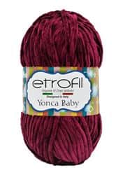 YONCA BABY- צמר קטיפה לתינוקות יאנקה בייבי - בורדו 609
