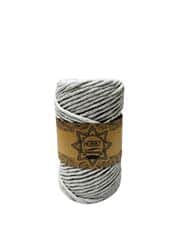 חוט מקרמה 4MM- CHICAGO סינגל טוויסט בצבע-אפור בהיר