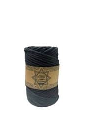 חוט מקרמה 4MM- CHICAGO סינגל טוויסט בצבע-שחור
